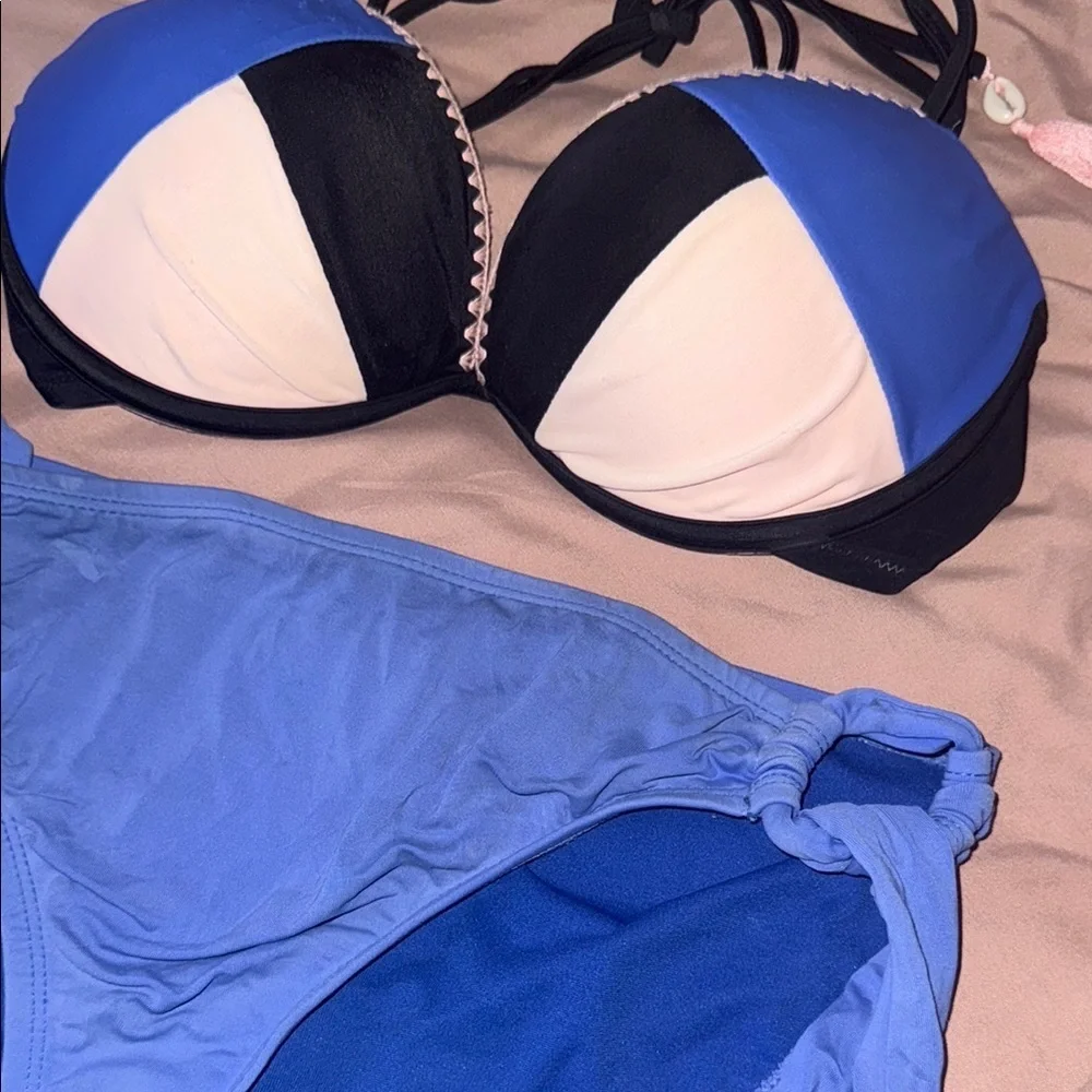 Colorblock Bikini Set